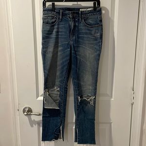 Treasure & Bond Ripped Mid-Rise Denim